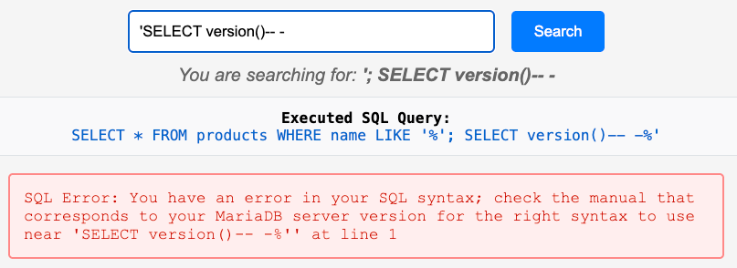SQLi_failed_select_version.png